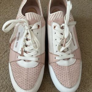 Michael Kors Blush and White Sneakers